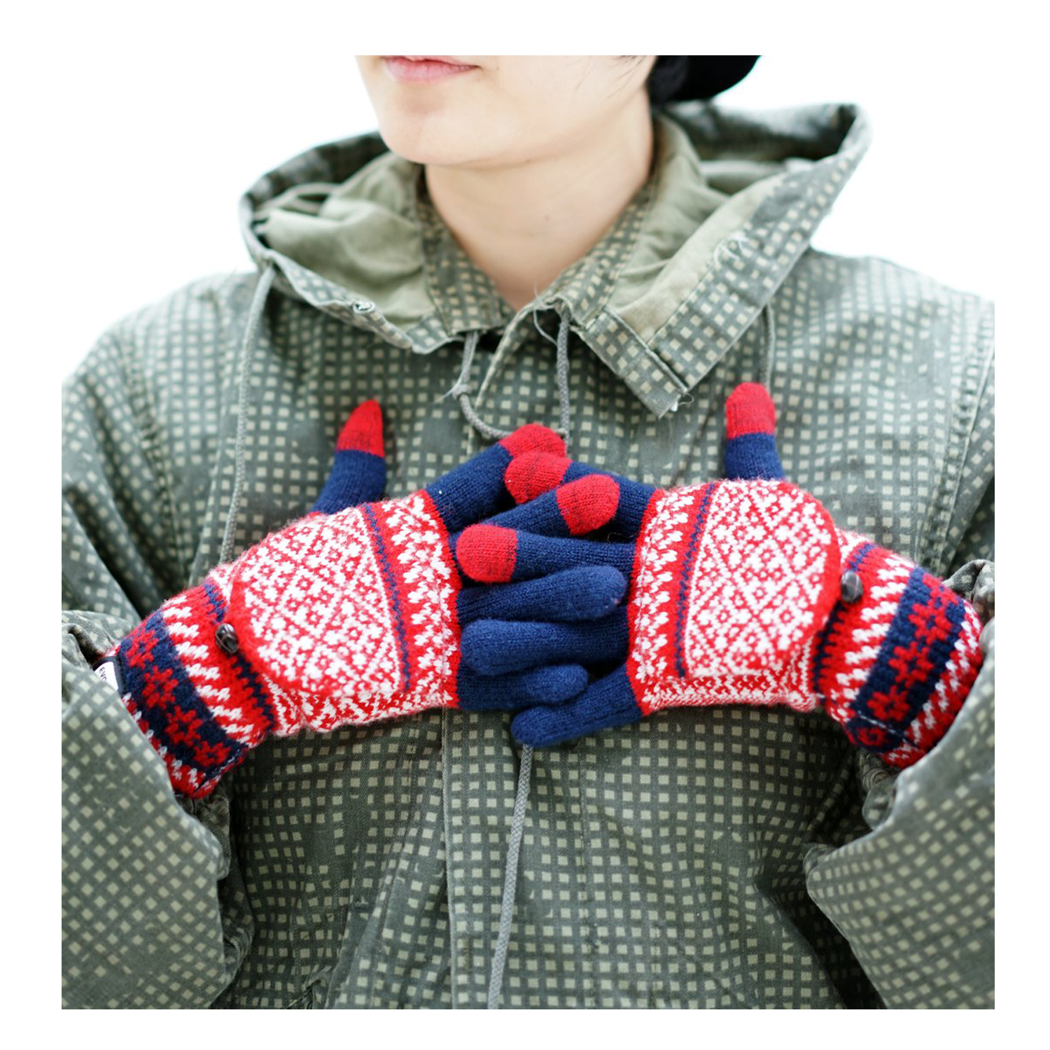 Levně Rukavice EVOLG Mit Navy x Red x White
