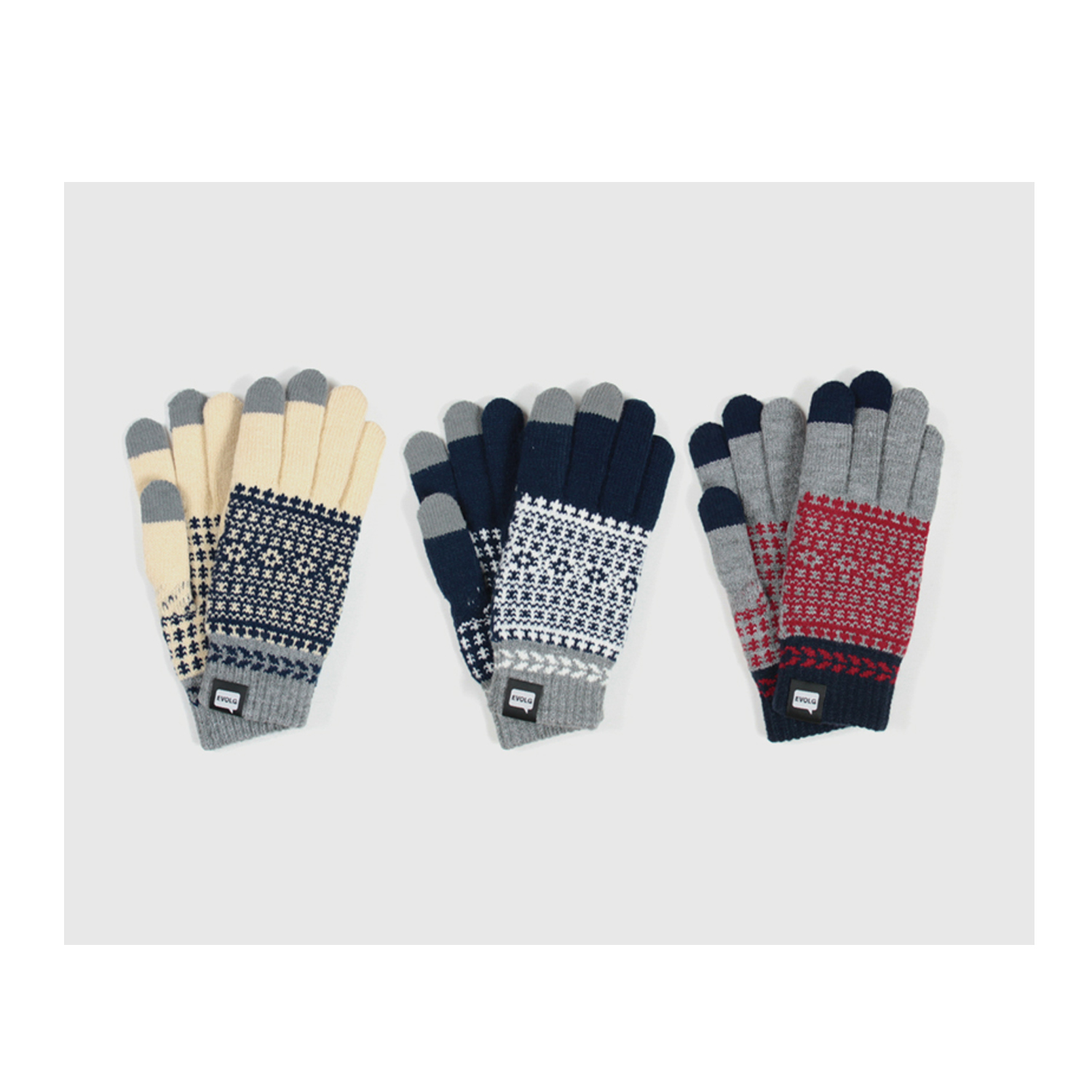 Levně Rukavice Evolg Fleur Grey x Red