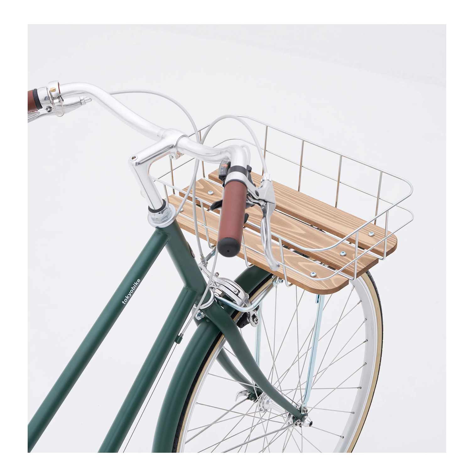 Přední dřevený košík Tokyobike mělký